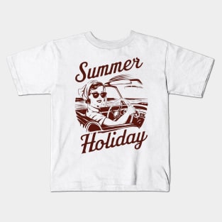 Summer Holiday 50s RetroVintage Car Gift For Rockabilly Fifties Woman Vacation Top Sunglasses Headscarf 1950s Sock Hop Kids T-Shirt